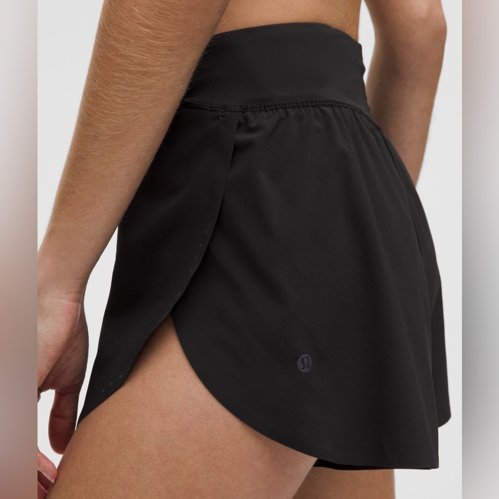 EUC lululemon black HR find your pace shorts size 8
